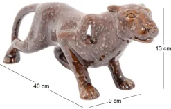 Panthère en céramique Spirit (Marron)