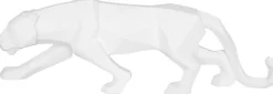 Panthère en résine mat Origami (Blanc)