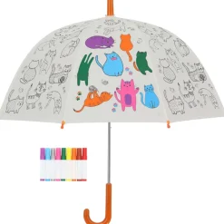 Parapluie enfant à colorier 70 cm (Chats)