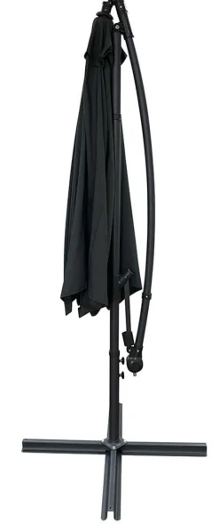 Parasol déporté rond Eko 3 m (Gris anthracite)