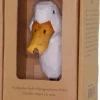 Patère animal en bois sculpté à la main et métal (Canard)