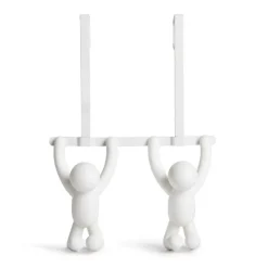 Patère double de porte Buddy (Blanc)