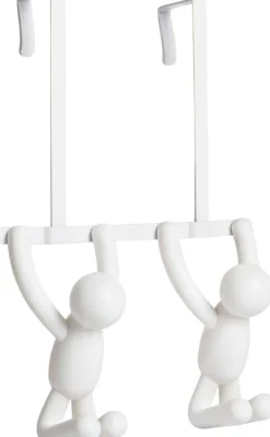 Patère double de porte Buddy (Blanc)