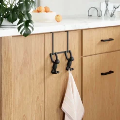 Patère double de porte Buddy (Noir)