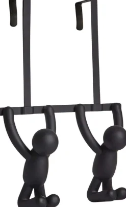 Patère double de porte Buddy (Noir)