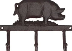 Patère en fonte 3 crochets (Cochon)