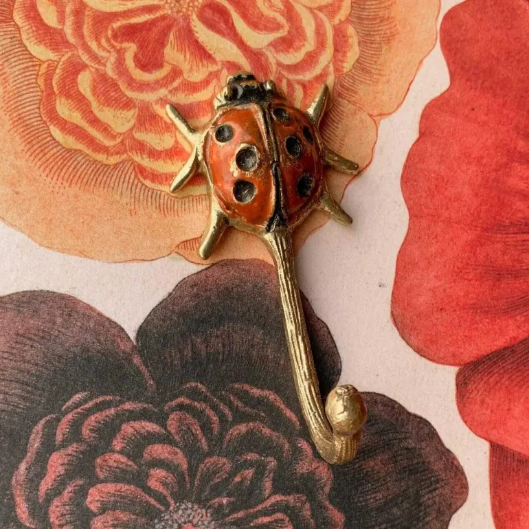 Patère en laiton recyclé Lady Bug