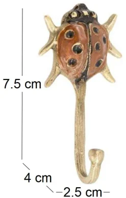 Patère en laiton recyclé Lady Bug