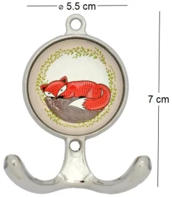 Patère en métal et céramique Fox