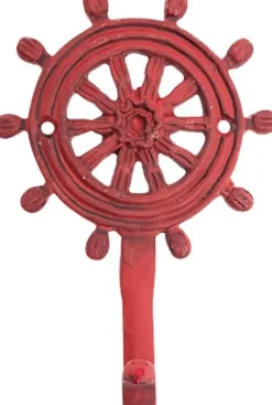Patère en métal Gourvenail 9 x 5 x 14 cm (Rouge)