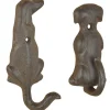 Patère queue d'animal en fonte (Lot de 2) (Chien)