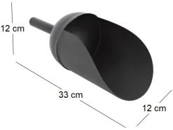 Pelle à pellets incurvée en acier galvanisé