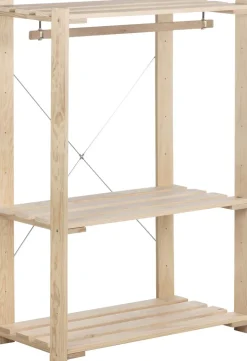 Penderie en pin massif Nova (76.5 x 38.5 x 110 cm)