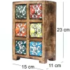 Petit meuble de rangement 6 tiroirs colorés