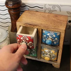 Petit meuble de rangement 4 tiroirs colorés