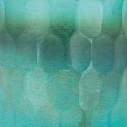 Photophore en verre mosaique turquoise