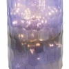 Photophore en verre mosaique violet