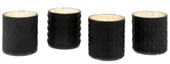 Photophore noir en verre teinté mat (Lot de 8)