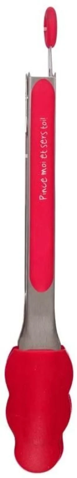 Pince de cuisine en silicone coloré (Lot de 2) (Rouge)