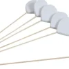 Piques coeurs en bois blanc (Lot de 6)