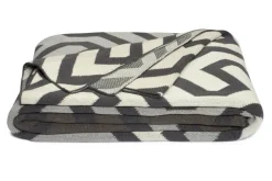 Plaid coton Symphonie 130 x 180 cm (Gris)