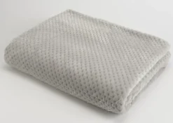 Plaid damier 130 x 170 cm (Gris clair)