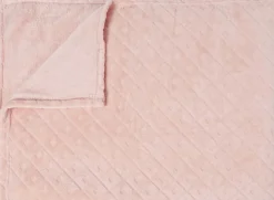 Plaid embossé en polyester 140 x 200 cm (Rose)