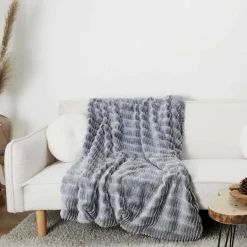 Plaid en polyester imitation fourrure Opulence 120 x 150 cm