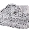 Plaid en sherpa gris 120 x 150 cm