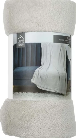 Plaid microfibre 125x150 cm (Beige)