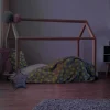 Plaid phosphorescent en polyester Etoiles 120 x 150 cm (Blanc)
