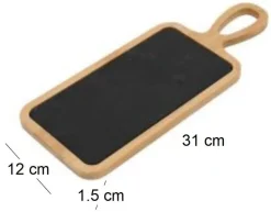 Planche apéro en bambou et ardoise 30.5 x 12 cm