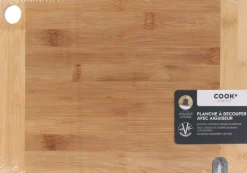 Planche à découper en bambou avec aiguiseur intégré