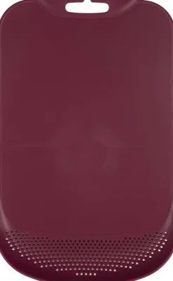 Planche à découper en polypropylène avec passoire intégrée (Bordeaux)