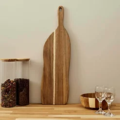 Planche de présentation en bois d'acacia (50 x 15 cm)