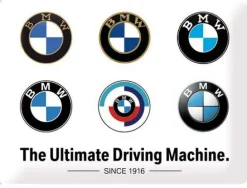 Plaque décorative en métal en relief 40 x 30 cm (BMW - Logo Evolution)