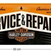 Plaque décorative en métal en relief 50 x 25 cm (Harley Davidson Service et Repair)
