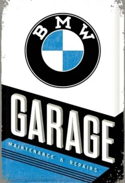 Plaque décorative en métal en relief 40 x 60 cm (BMW Garage)