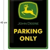 Plaque décorative en métal en relief 40 x 30 cm (John Deere Parking Only)