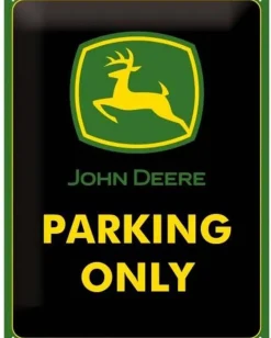 Plaque décorative en métal en relief 40 x 30 cm (John Deere Parking Only)