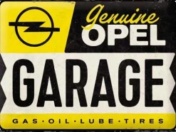 Plaque décorative en métal en relief 40 x 30 cm (Opel - Garage)