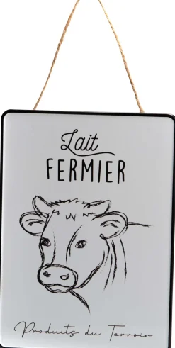 Plaque décorative en métal Lait fermier