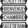 Plaque de porte en métal (lot de 4)
