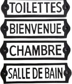 Plaque de porte en métal (lot de 4)