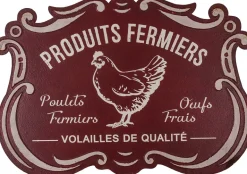 Plaque métallique découpée style rétro (Produits fermiers)