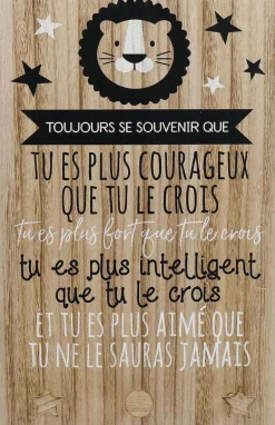 Plaque murale citation pour enfant (Garçon)