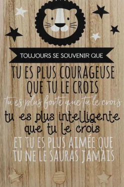 Plaque murale citation pour enfant (Fille)