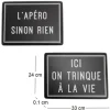Plaques décoratives en métal Apéro (Lot de 2)