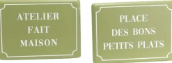 Plaques décoratives en métal Cuisine Green (Lot de 2)