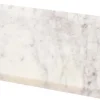 Plateau de service poignées en métal 30 x 15 cm (Marbre blanc)